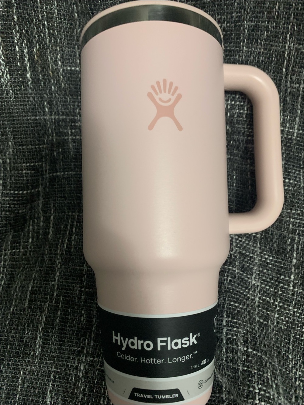 Hydro Flask Blush light Pink Travel Mug with Straw and Handle - Picture 4 of 4